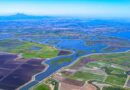 Aerial view of Sacramento-San Joaquin Delta, the subject of the State Water Project's proposed Delta Conveyance Project to increase California water supply.