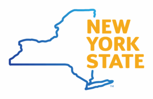 New York State government website logo. Used to represent State of New York in water infrastructure advancement projects press release.